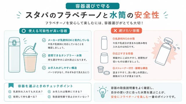容器選びで守るスタバのフラペチーノと水筒の安全性